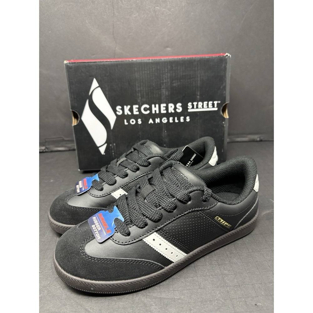 Skechers Los Angeles Zinger Street Black & White Sneaker 405730L, Youth Kids 3